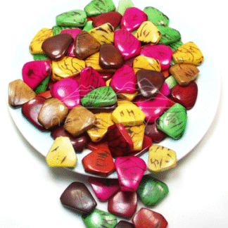 Accesorio tagua "naya" Triángulo mármol