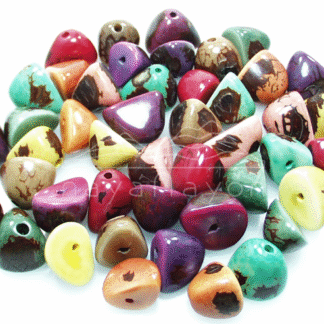 Accesorio tagua "naya" Media nuez tinturada