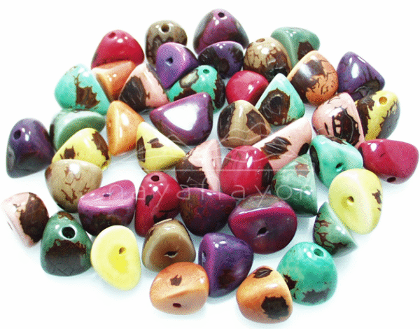 Accesorio tagua "naya" Media nuez tinturada