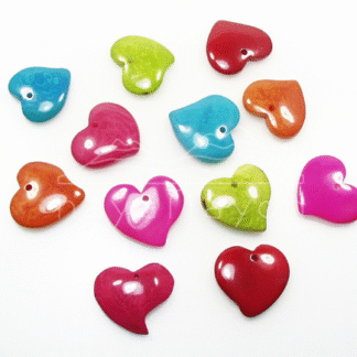 Accesorio tagua "naya" Corazón curvado grande