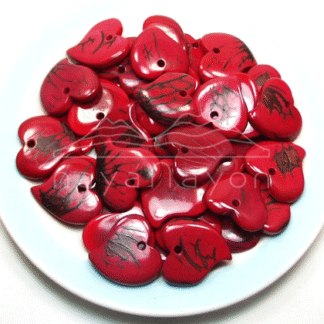 Accesorio tagua "naya" Corazón curvado grande mármol