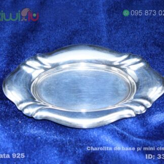 Bases de charolita de plata para mini cisnes