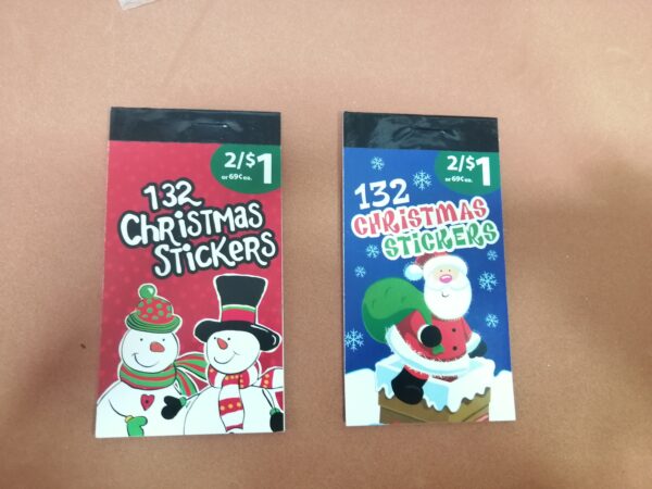 Libro de stickers "132 Christmas stickers" (c/ rojo, azul)