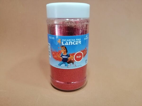 Escarcha fina color roja 250GRS Lancer