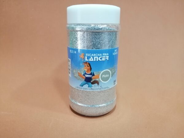 Escarcha fina color plata 250 GRS Lancer