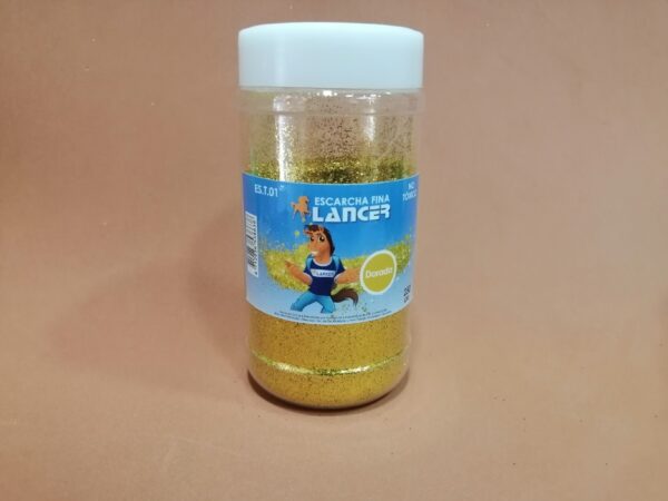 Escarcha fina color dorado 250GRS Lancer