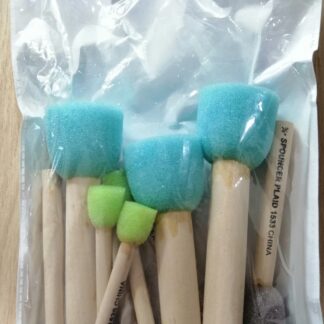 Paquete de pinceles de esponja (10 pcs) de 3-1.1/4",3-1/4",4-3/4"