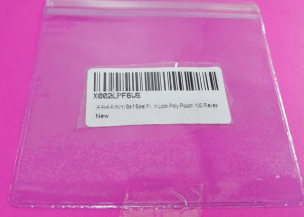 Paquete de fundas PVC c/cierre 4.4x4.4