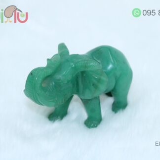 Adorno de jade de elefante color verde