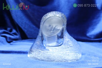 Adorno de cristal del rostro con manto de la Virgen María