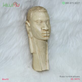Busto de marfil personaje africano